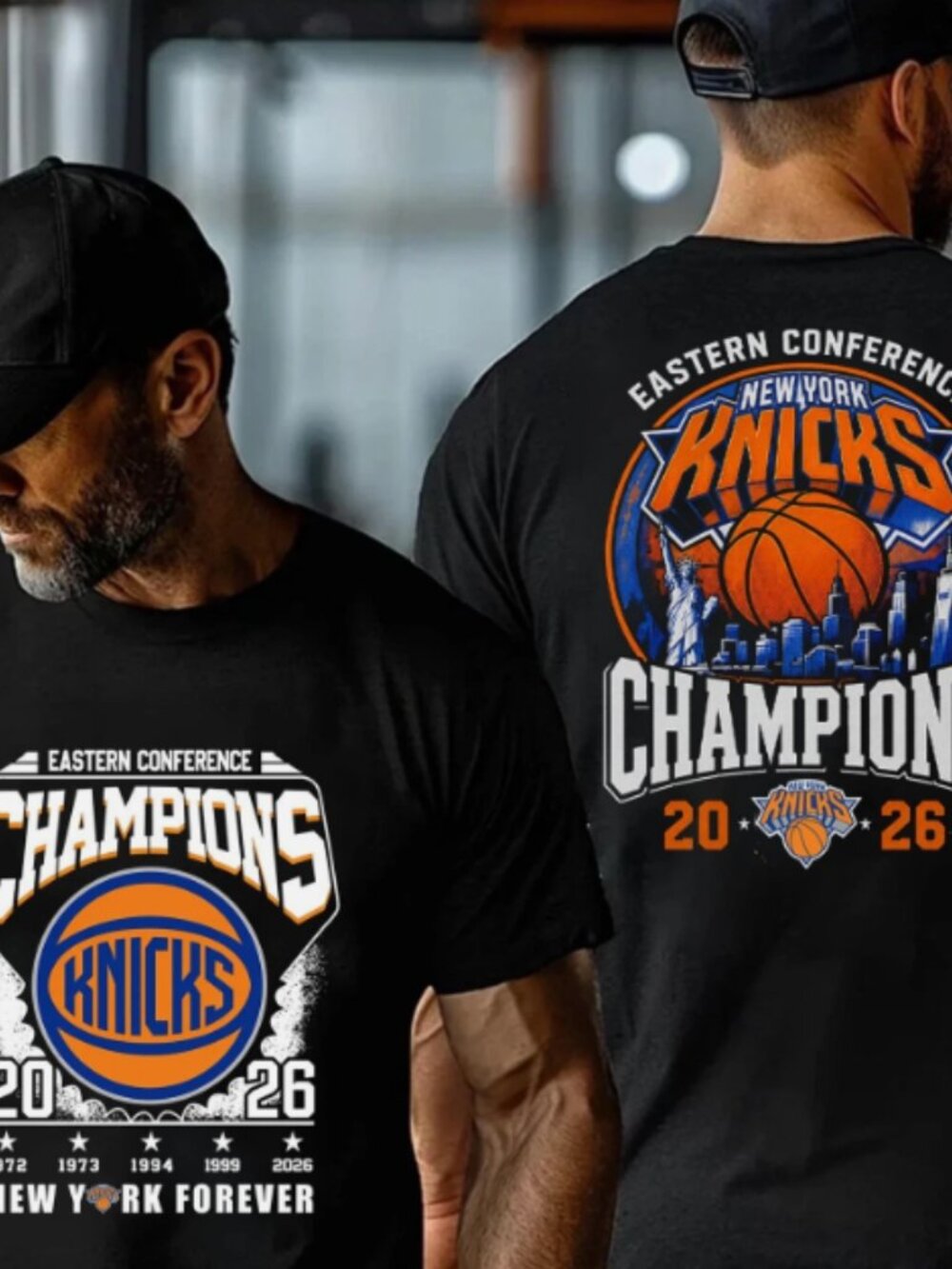 New York Knicks Eastern Conference Champions 2026 Two Sided Graphic Tee